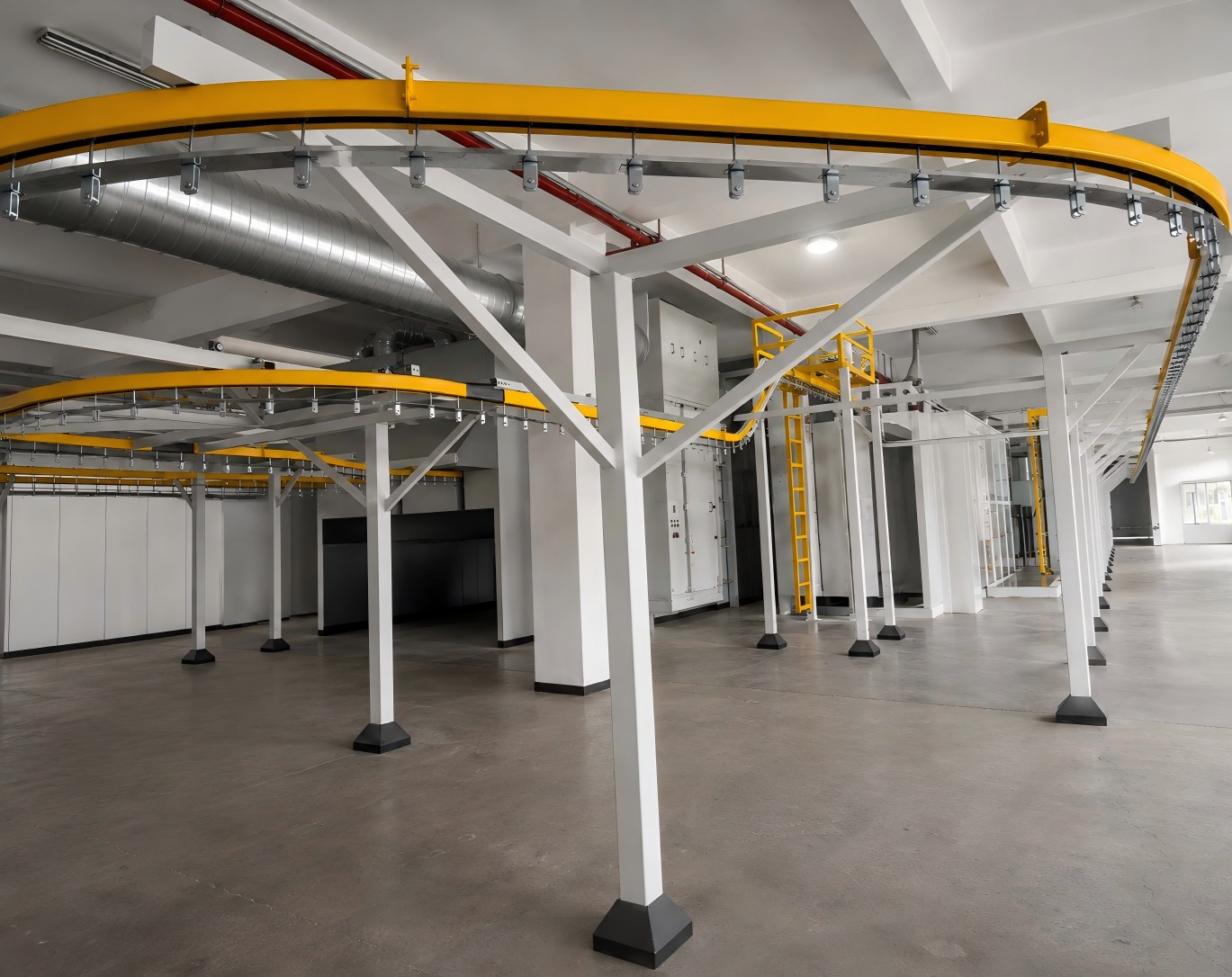 Automatic powder coating workshop